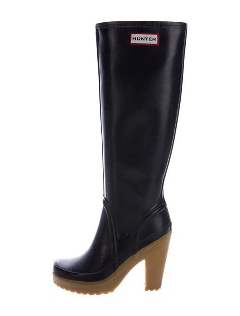 high heel rubber rain boots